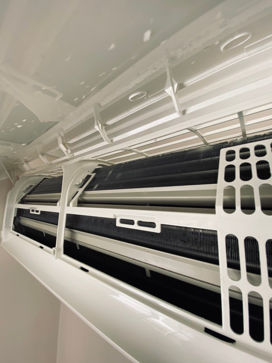 Completed air conditioning installation