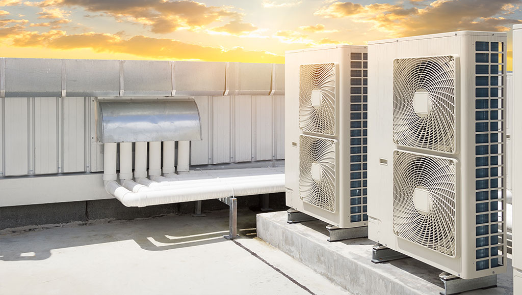 Ducted air conditioning system installed